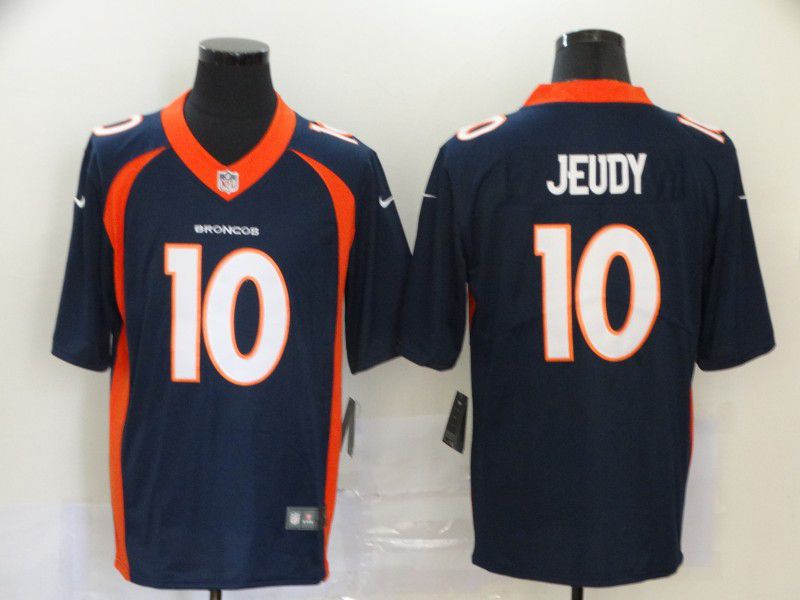 Men Denver Broncos #10 Jeudy Blue Nike Vapor Untouchable Stitched Limited NFL Jerseys